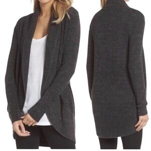 Barefoot Dreams‎ CozyChic Lite Cardigan Charcoal Grey Oversized Wrap L XL